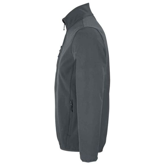 SOLS Mens Falcon Recycled Soft Shell Jacket / Charcoal - Picture 2 of 4